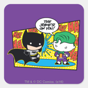 Pegatina Cuadrada Chibi Joker Pranking Chibi Batman