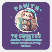 Chibi Kawaii Sloth Name School Grado