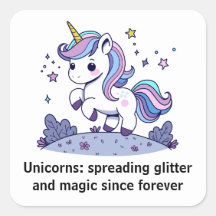 Chibi Unicorn Difundiendo Purpurina Y Magia
