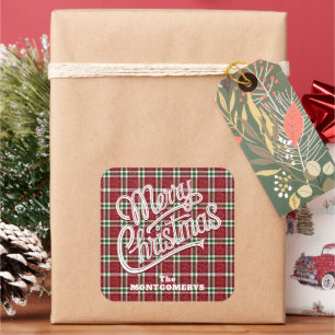 Pegatina Cuadrada Chic Brillante Cuadros Navidad 