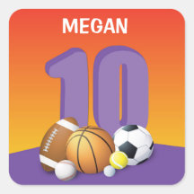 Chica 10.ª Bolas Deportivas de Cumpleaños