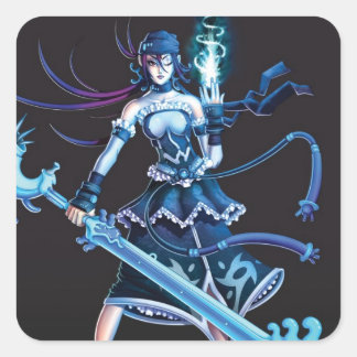 Pegatina Cuadrada Chica Anime Pirate