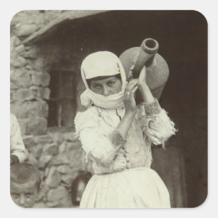 Pegatina Cuadrada Chica armenio del país, Ereván