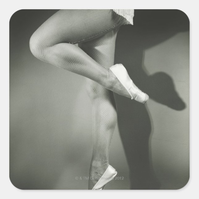 Pegatina Cuadrada Chica bailarín (Anverso)