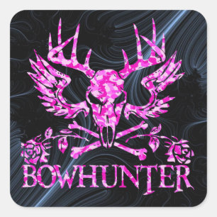 PEGATINA CUADRADA CHICA BOWHUNTER