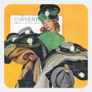 Pegatina Cuadrada Chica de Hatcheck