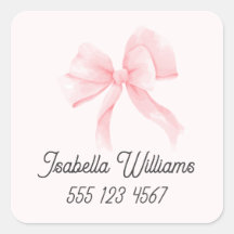 Chica de lazo rosa bonito personalizado