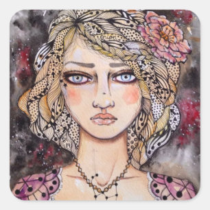 Pegatina Cuadrada Chica de Orión