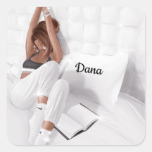 Chica en café Personalizado personalizado del libr