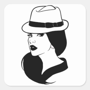 Pegatina Cuadrada Chica Latina Chola Mexicana Las Mujeres Se Enfrent