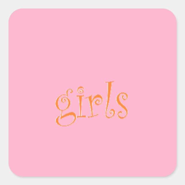 Pegatina Cuadrada chicas (Anverso)