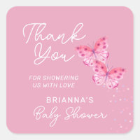 Chicas de mariposas rosadas gemelas Baby Shower Gr