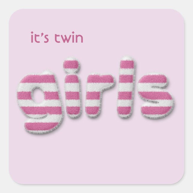 Pegatina Cuadrada chicas difusos (Anverso)