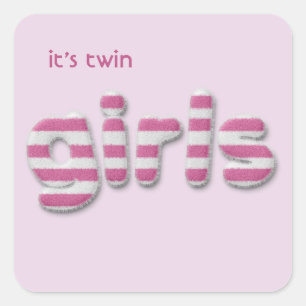 Pegatina Cuadrada chicas difusos