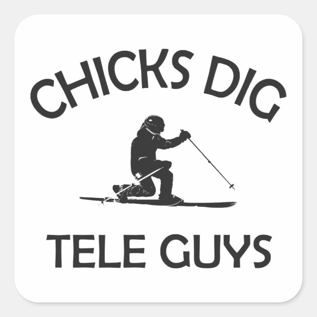 Pegatina Cuadrada Chicas Dig Tele Chicos (Anverso)