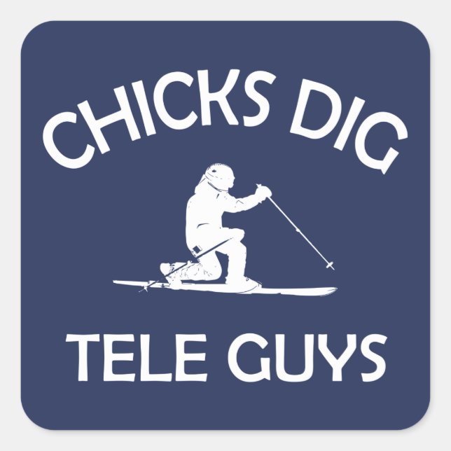 Pegatina Cuadrada Chicas Dig Tele Chicos (Anverso)
