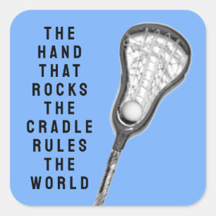 Pegatina Cuadrada Chicas Lacrosse Cita