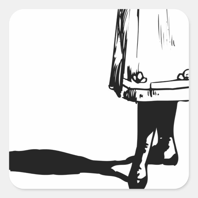 Pegatina Cuadrada chicas mejor (Anverso)