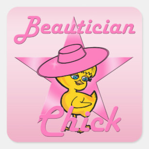 Pegatina Cuadrada Chick de belleza #8