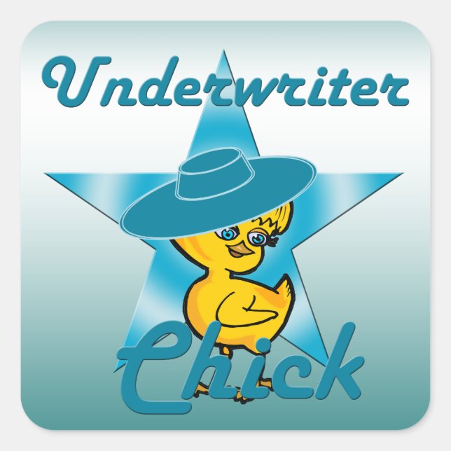Pegatina Cuadrada Chick de Underwriter #7 (Anverso)