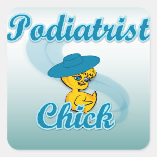 Pegatina Cuadrada Chick podiatrista #3