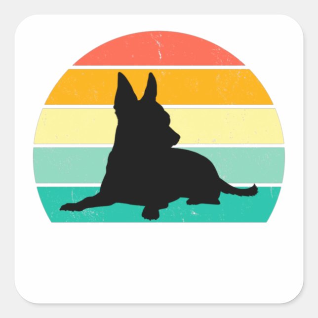 Pegatina Cuadrada Chihuahua (Anverso)
