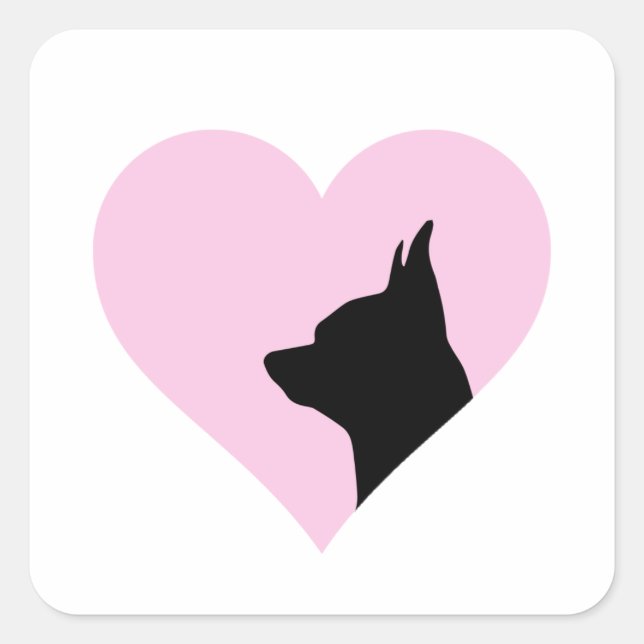 Pegatina Cuadrada Chihuahua (Anverso)