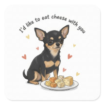 chihuahua "Me gustaría comer queso contigo"
