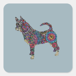 Pegatina Cuadrada Chihuahua sticker