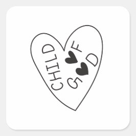 Pegatina Cuadrada Child of God