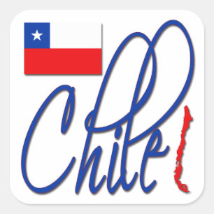 Pegatina Cuadrada Chile