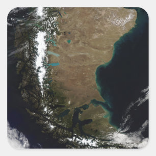 Pegatina Cuadrada Chile y la región patagona de la Argentina