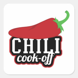 Pegatina Cuadrada Chili Cook-Off