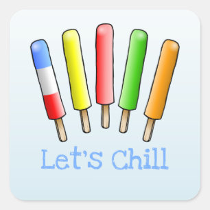 Pegatina Cuadrada Chill Birthday