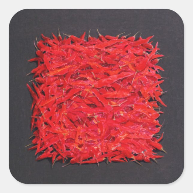 Pegatina Cuadrada Chillies (Anverso)