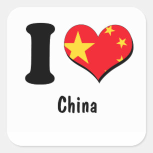 Pegatina Cuadrada China