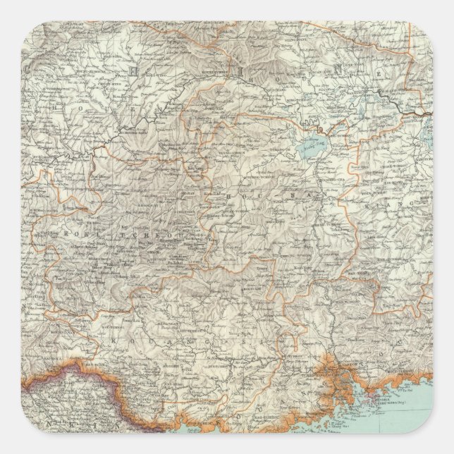 Pegatina Cuadrada China 10 (Anverso)