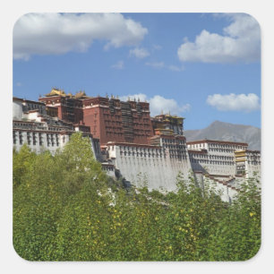 Pegatina Cuadrada China, Tíbet, Lhasa, Palacio de Potala 3
