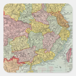 Pegatina Cuadrada China y Malasia