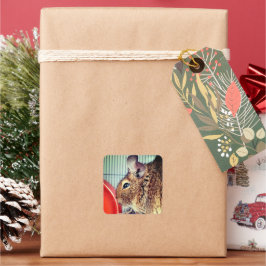 Pegatina Cuadrada Chinchilla