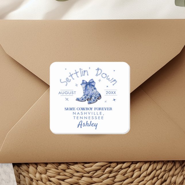 Pegatina Cuadrada Chinoiserie Despedida de Soltera para la Novia que (Subido por el creador)