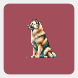 Pegatina Cuadrada Chinook Dog