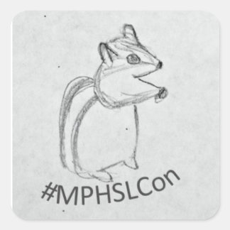Pegatina Cuadrada Chipmunk de NCN/MLG