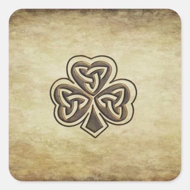 Pegatina Cuadrada Chismoso irlandés de moda vintage (Anverso)