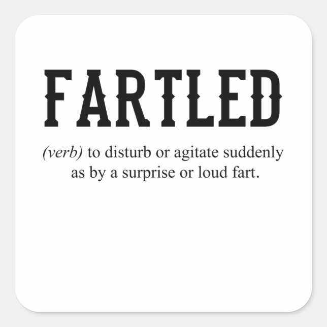 Pegatina Cuadrada CHISTE AGRICULTADO Papá Divertido Ponente de Ofici (Anverso)