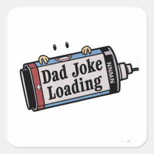 Pegatina Cuadrada Chiste del día del padre