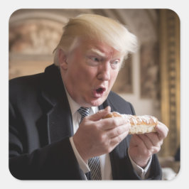 Pegatina Cuadrada Chiste Stollen Bread Trump
