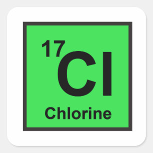 Pegatina Cuadrada Chlorine Sticker