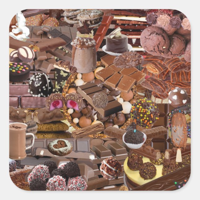 Pegatina Cuadrada Chockablock Chocs (Anverso)