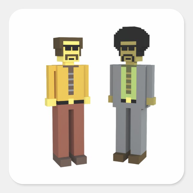 Pegatina Cuadrada Choco y HT Bunz (Anverso)